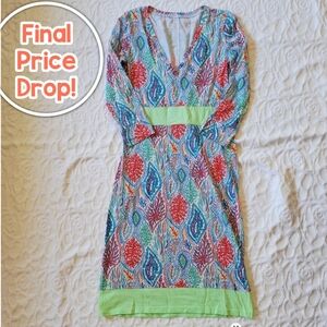 Lilly Pulitzer Christie Cotton Midi Dress Let Minnow Small S